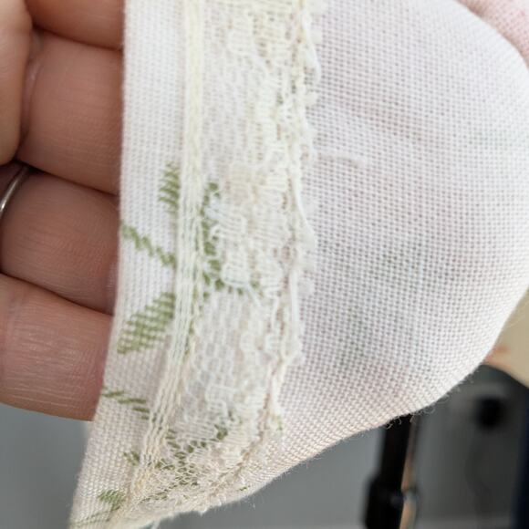 Vintage Mini Dress 60s A-Line Floral Bow Ribbon Mod Sleeveless Cream Pink - Picture 6 of 14